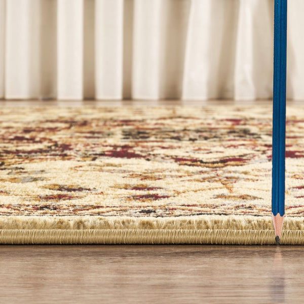English Elm Classic Cream Medallion Area Rug Traditional Persian Style for Living or Dining Rooms B186P452291