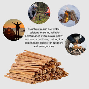 English Elm 40 Lbs Natural Pine Fatwood Kindling Sticks for Fireplace Stove Campfire and Grill W2640P347125
