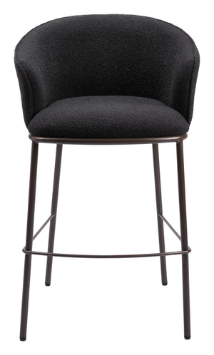 Essen Barstool Black & Bronze 109810 Zuo Modern