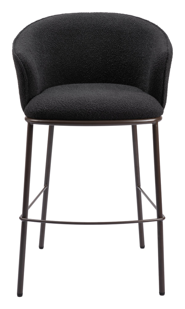 Essen Barstool Black & Bronze 109810 Zuo Modern
