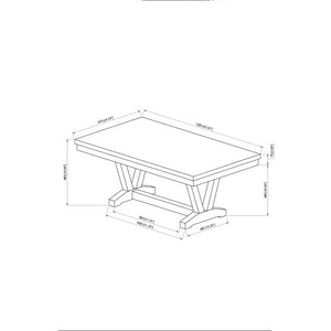English Elm Paula Faux Marble Top Coffee Table with Sculptural Double Pedestal Base for Living Rooms B201P411479