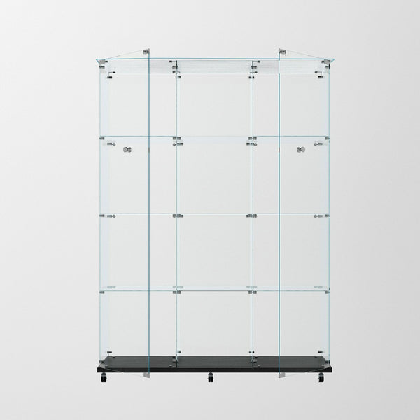 English Elm Tempered Glass Display Cabinet With Bluetooth Led Lights - Stylish Storage For Home Or Office Use W3155S00013-GIGA