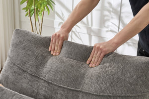 English Elm Modern Chaise Lounge with Plush High-Resilience Cushion and Solid Wood Frame for Durable Comfort Grey W2120P296386