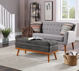 OSP Home Furnishings Katheryn Storage Bench Charcoal