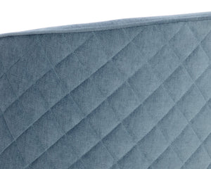 Sunpan Cornella Counter Stool - Elegant Modern Design with Antique Brass Frame and Chic Diamond Stitching Danny Iceberg