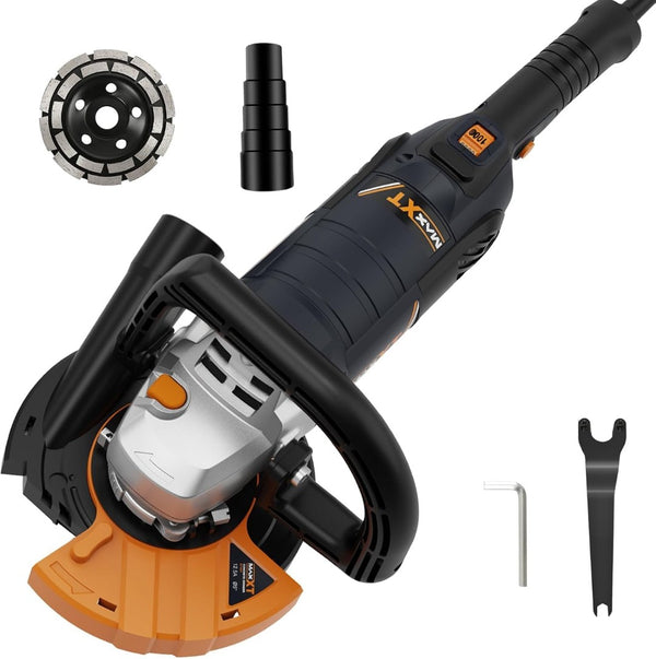 English Elm 5 Inch Diamond Grinder 1500w 14a Motor 7 Speed Concrete Polishing Kit Dust Port T3177P305045