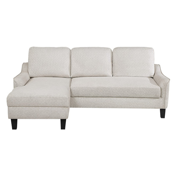 OSP Home Furnishings Lester Chaise Sofa Cement