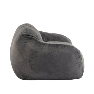 English Elm Christopher Knight Home® - Sezze Gray Faux Fur Bean Bag Chair - Shredded Memory Foam, Hypoallergenic, Space-Saving Comfort N775P265552G