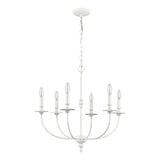 Hartford 25'' Wide 6-Light Chandelier - Farmhouse White 28902/6 Elk Lighting