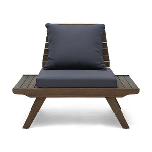 English Elm Christopher Knight Home® - Aticus Acacia 4-Person Outdoor Seating Group with Water-Resistant Cushions, Dark Grey Slatted Style 63744-2_63745_63747_65811DGRY