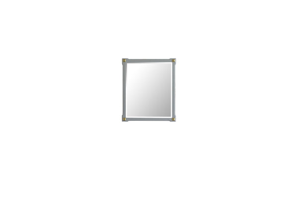 English Elm House Beatrice Pearl Gray Finished Mirror — Elegant European-Style Composite Wood Frame for Chic Décor B2726P242847
