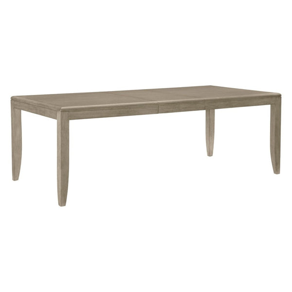 English Elm Modern Oak Veneer Extendable Dining Table Seats Eight Gray Finish Formal Room B011P271413