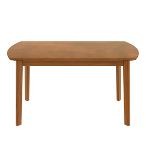 English Elm 47 Inch Mid Century Modern Dining Table – Solid Rubberwood Legs, Scratch-Resistant Top, 330lb Capacity, Safe Curved Corners, Easy Assembly N752P346005D