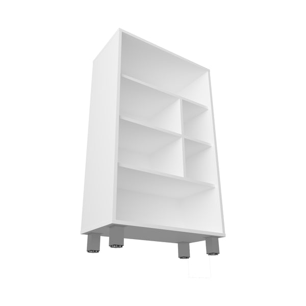 English Elm Charco Three-Shelf Bookcase Melamine, Scratch-Resistant Compact Storage for Living Room or Office Decor White 37 L x 25.2 W x 2.8 H B128P244989