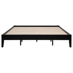 English Elm Spivey Black Universal Platform Bed — Low-Profile California King Frame, Solid/Slatted Support, Modern Elegance B062S00860