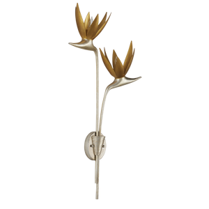 Paradiso Gold & Silver Wall Sconce - Nature-Inspired Design, Contemporary Finish, Indoor Lighting Decor