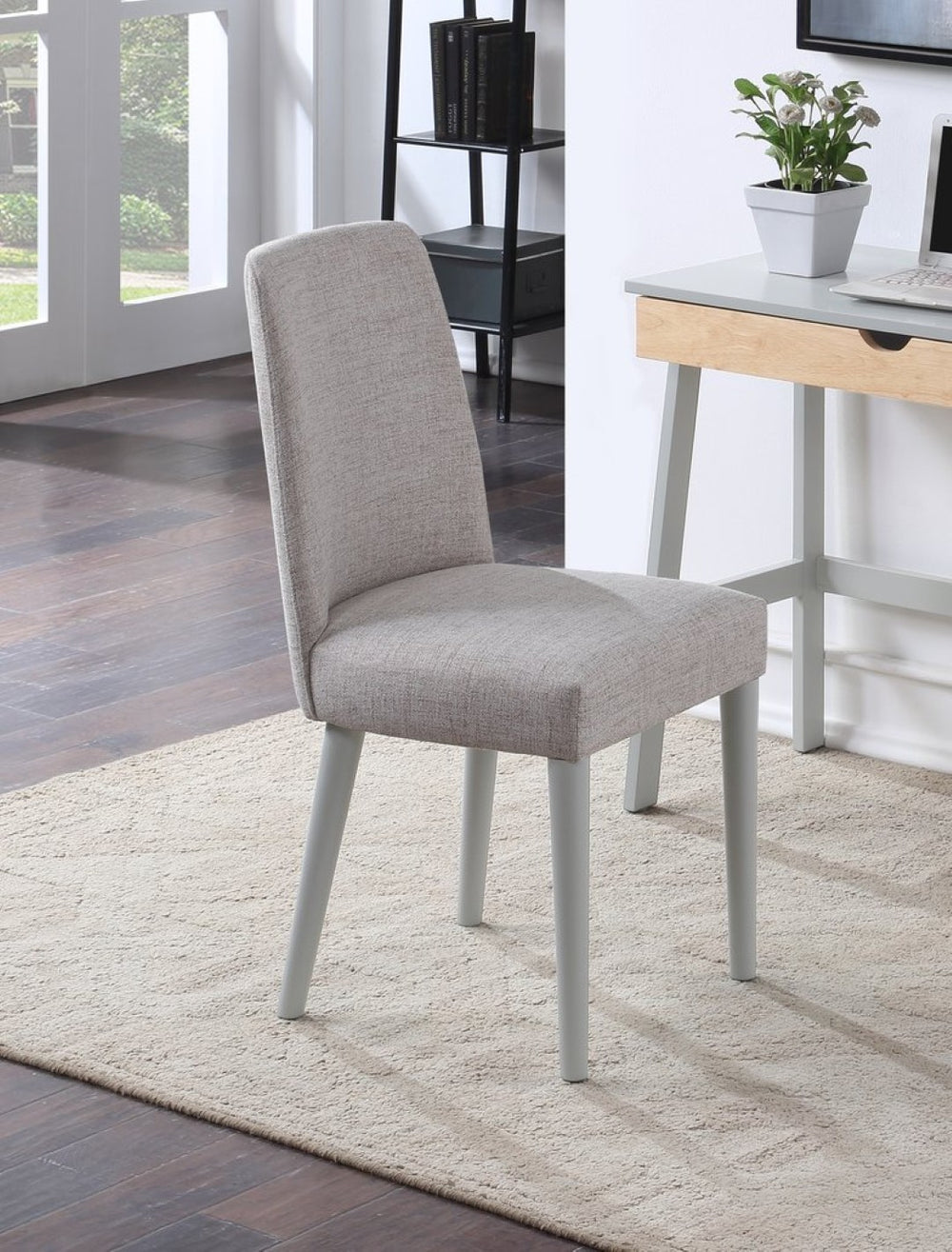 English Elm Taylor Upholstered Fabric Side Chair Solid Wood Frame Versatile Accent Seating Gray 28991-GYG