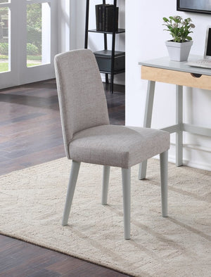 English Elm Taylor Upholstered Fabric Side Chair Solid Wood Frame Versatile Accent Seating Gray 28991-GYG