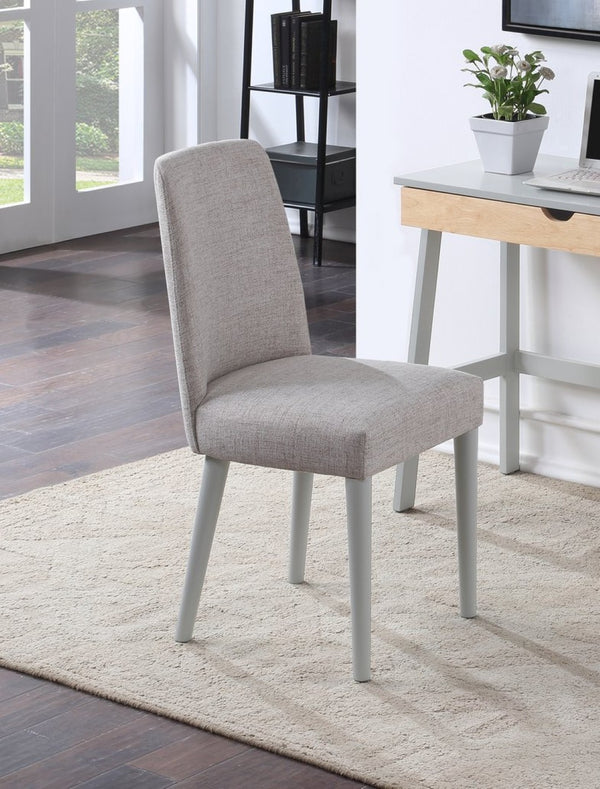 English Elm Taylor Upholstered Fabric Side Chair Solid Wood Frame Versatile Accent Seating Gray 28991-GYG
