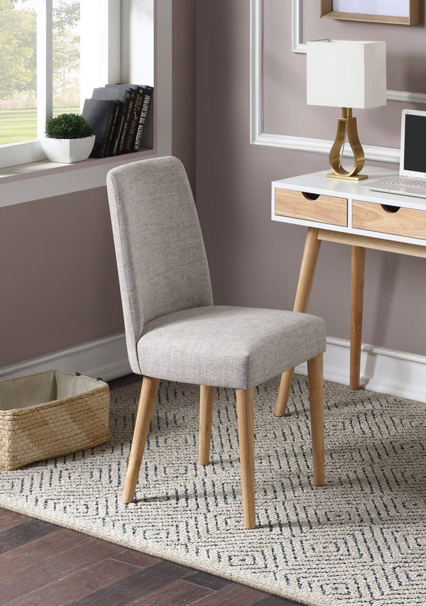 English Elm Taylor Upholstered Fabric Side Chair Solid Wood Frame Versatile Accent Seating Natural 28991-NAG