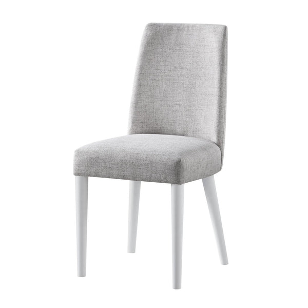 English Elm Taylor Upholstered Fabric Side Chair Solid Wood Frame Versatile Accent Seating 28991-WHG