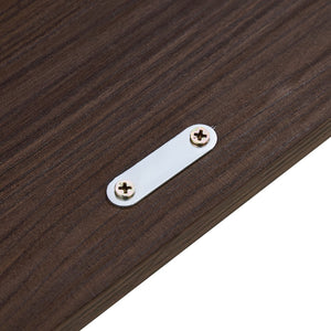 English Elm Set of 2 Extendable Rotating Storage Cabinets 32.5"-58.8" W, Black & Walnut Modern Buffet Sideboard SN845P261744D