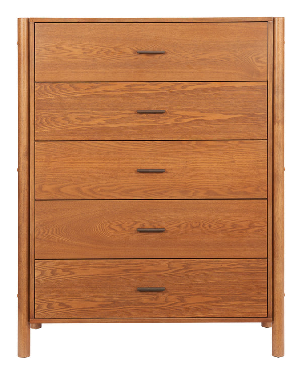 Zuo Modern Beleza Dresser - Premium Rubberwood Construction With Modern Design, Perfect For Stylish Storage Solutions Walnut Rubberwood 110658-zuo-modern