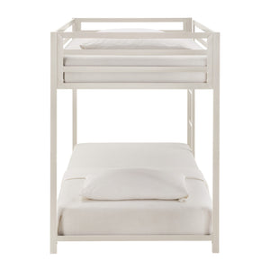 Iron Bunk Bed with Safety Guard Rails for Kids and Teens Shared Bedrooms