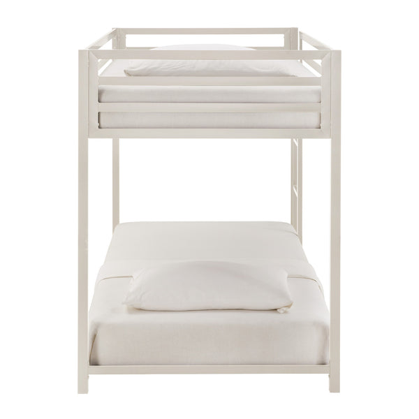 Iron Bunk Bed with Safety Guard Rails for Kids and Teens Shared Bedrooms