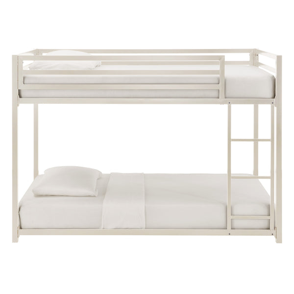 Iron Bunk Bed with Safety Guard Rails for Kids and Teens Shared Bedrooms
