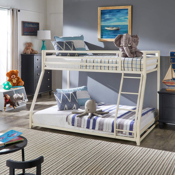 Iron Bunk Bed with Safety Guard Rails for Kids and Teens Shared Bedrooms