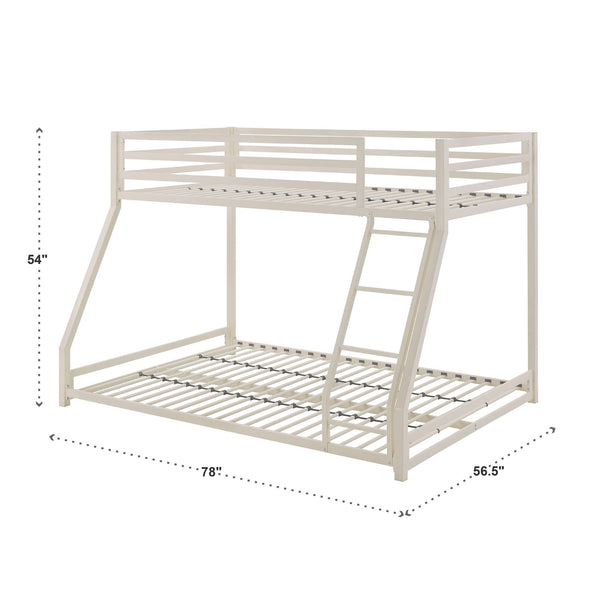Iron Bunk Bed with Safety Guard Rails for Kids and Teens Shared Bedrooms