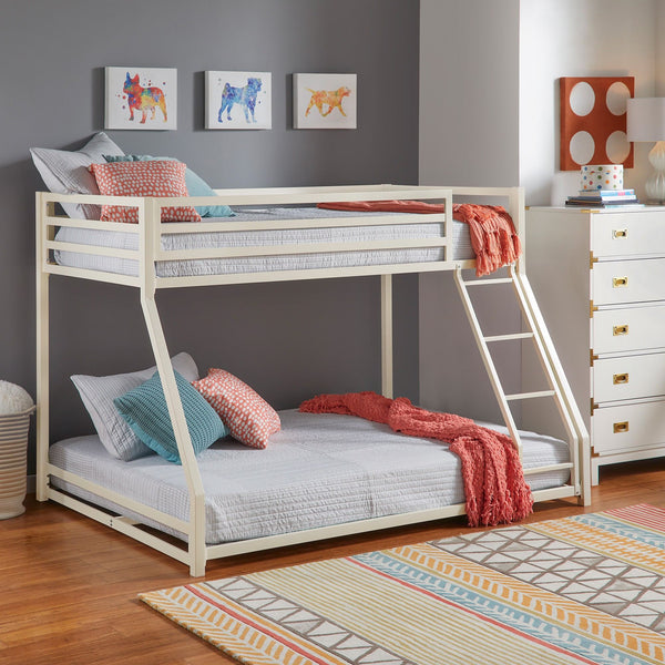 Iron Bunk Bed with Safety Guard Rails for Kids and Teens Shared Bedrooms