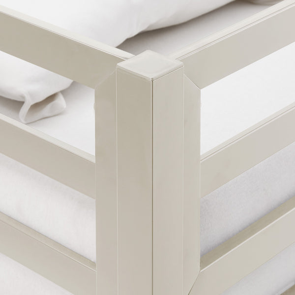 Iron Bunk Bed with Safety Guard Rails for Kids and Teens Shared Bedrooms