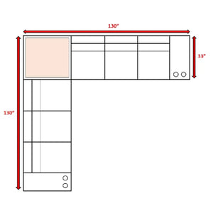 English Elm Fully Assembled 6-Person Wicker Patio Seating Group With Cushions For Effortless Outdoor Relaxation B120S00159
