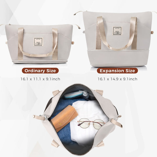 English Elm Luggage Set 4 Piece Abs Hard Shell Spinner Suitcases with Usb Port and Cup Holder Light Grey N726P185038D