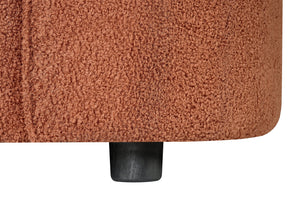 English Elm Christopher Knight Home® - 87" Curved Orange Bouclé Sofa: Sculptural Design, Plush Comfort, And Solid Durability For Modern Living Spaces N767P2323857A