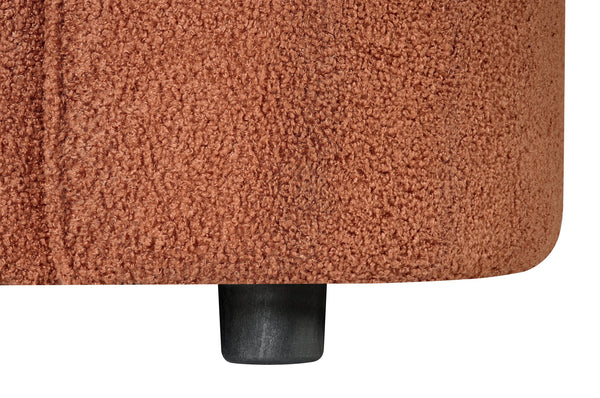 English Elm Christopher Knight Home® - 87" Curved Orange Bouclé Sofa: Sculptural Design, Plush Comfort, And Solid Durability For Modern Living Spaces N767P2323857A