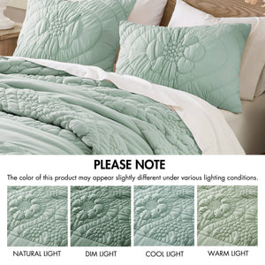 English Elm 3-Piece Full/Queen Comforter Set In Calming Sage | Soft Poly Jersey, Year-Round Cozy Comfort B035P408221