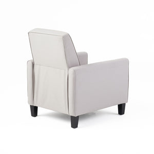 English Elm Christopher Knight Home® - Grey Linen Push Back Chair with Plush Padding, Ergonomic Recline, Breathable Fabric & Durable Frame (97) 52422.00FDGRY