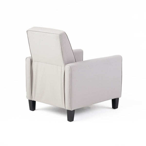 English Elm Christopher Knight Home® - Grey Linen Push Back Chair with Plush Padding, Ergonomic Recline, Breathable Fabric & Durable Frame (97) 52422.00FDGRY