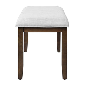 English Elm Upholstered Bench with Padded Seat and Solid Wood Legs, 39.75" Contemporary Entryway and Bedroom Accent Piece Beige+Brown N752P271804D