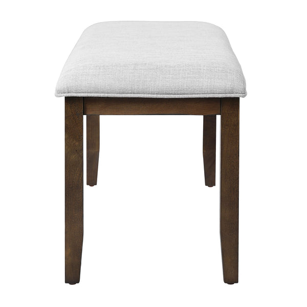 English Elm Upholstered Bench with Padded Seat and Solid Wood Legs, 39.75" Contemporary Entryway and Bedroom Accent Piece Beige+Brown N752P271804D