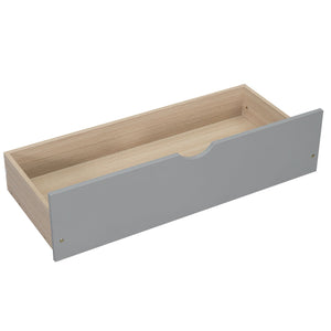 English Elm Twin Twin-over-Full Bunk Bed with Attached Ladder, Built-In Underbed Storage Drawers & Guardrail Safety Designed for Space-Saving Kids' Rooms Gray SM000119AAE-1