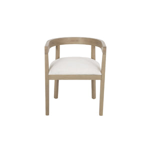 English Elm Dining Arm Chairs Set of 2 Upholstered Tub Style Rubberwood Mid-century Modern Seating N771P388967M