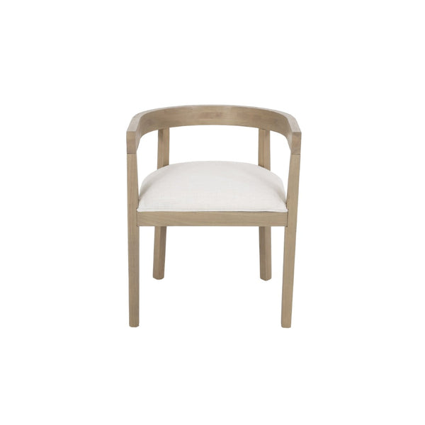 English Elm Dining Arm Chairs Set of 2 Upholstered Tub Style Rubberwood Mid-century Modern Seating N771P388967M