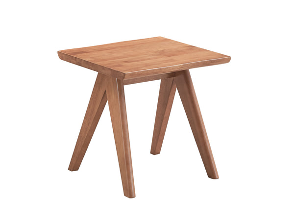 English Elm Velentina Natural Finish Accent Table with Rubberwood Construction, 100lb Capacity, Classic Rustic Style B2726P400285