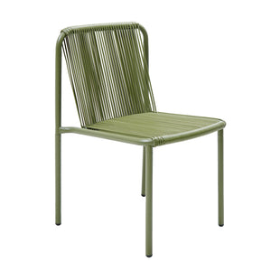 English Elm Christopher Knight Home® - Burgess Outdoor Stacking Dining Chair set of 4 — UV-Resistant PE Rattan with Iron Frame, Weatherproof Elegance Green 26.8 L x 22 W x 21.3 H N776P307914G