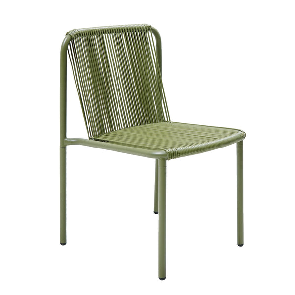 English Elm Christopher Knight Home® - Burgess Outdoor Stacking Dining Chair set of 4 — UV-Resistant PE Rattan with Iron Frame, Weatherproof Elegance Green 26.8 L x 22 W x 21.3 H N776P307914G