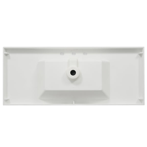 English Elm Christopher Knight Home® - 48" 47.25" Resin Vanity Top Bright White with 3-Hole 8" Faucet Prep, Overflow, Durable Drop-In/Undermount N759P337622K